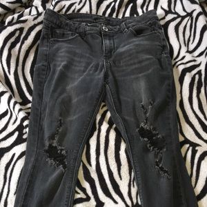 Black ripped jeans
